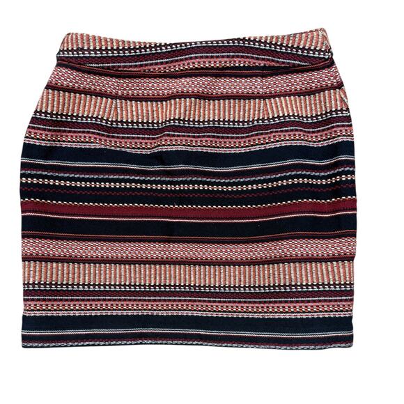 Hollister Southwest Stripe Mini Skirt Multicolor Cotton 00 - Picture 3 of 6